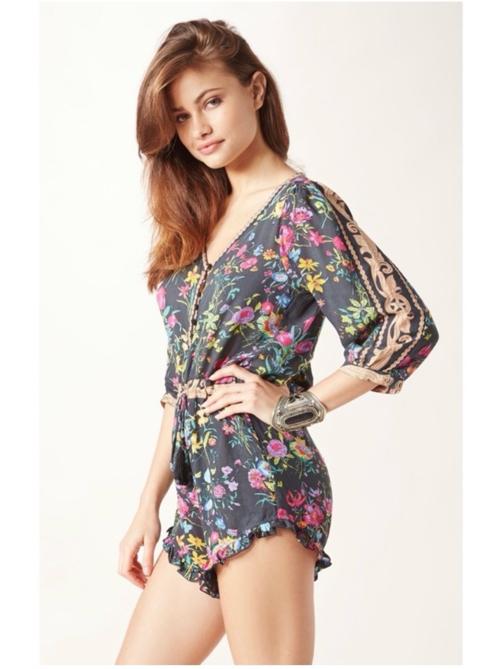 Spell & The Gypsy Queen Floral Black Playsuit Romper